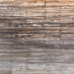 Naklejka premium Old Brown wood plank wall texture background