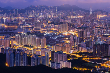 Fototapeta na wymiar HONG KONG - AUGUST 01, 2015: Fei ngo shan (Kowloon Peak) Hong Ko