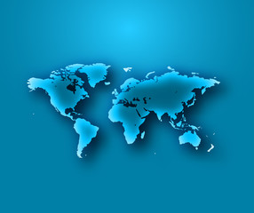 Fototapeta na wymiar World Map vector illustration