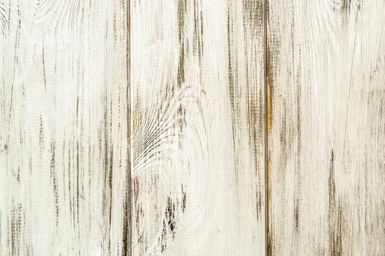 White wood background texture from wooden planks.