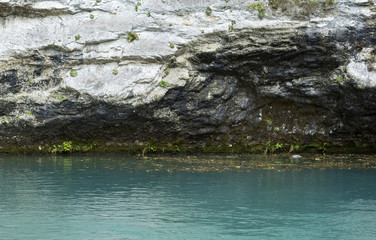 Blue lake in Abkhazia, landscape. Blue lake in the mountains of Abkhazia. 