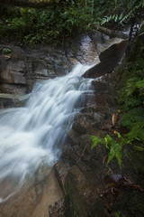 Slow Shutter Waterfall. Soft Focus, Motion blur due to slow shutter speed.