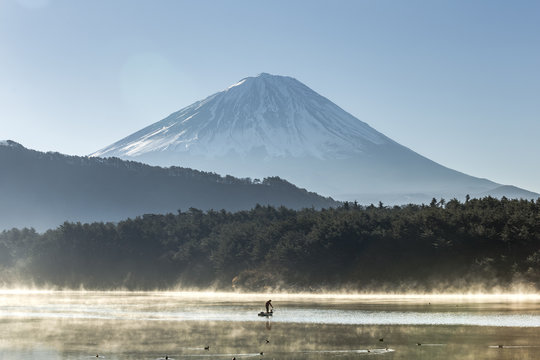 Mount Fuji view from saiko lake. Yamanashi, Japan