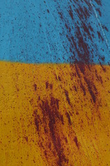 Ukraine flag graffiti