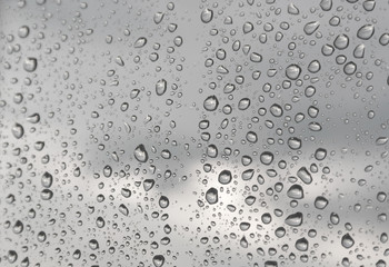 Drops of rain on the window