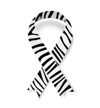 Zebra-print ribbon emblem