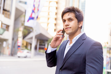 Portrait of confident businessman outdoors