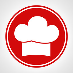Illustration of a white hat that is the uniform of a chef.