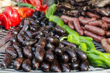 Variety of Spanish cured meats