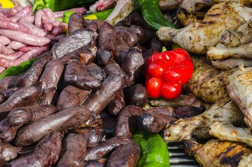 Variety of Spanish cured meats