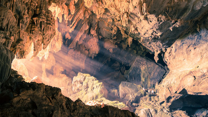 Limestone caves, Laos, Vang Vieng - Stock Image
