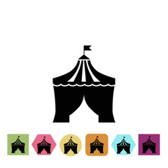 Circus dome icon