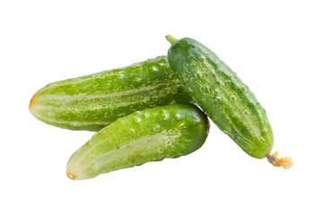 Green cucumbers vegetables
