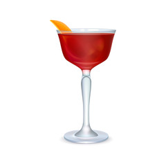 Red realistic cocktail
