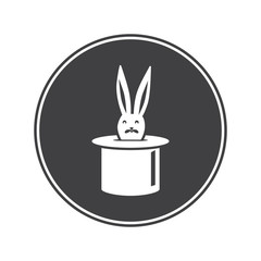 Focus with rabbit and hat icon