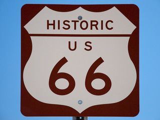 historic Route 66 sign, Arizona, USA