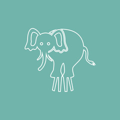Circus elephant icon