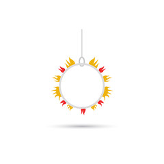 Burning circus ring icon