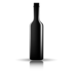 Bottle of wine with shadow
