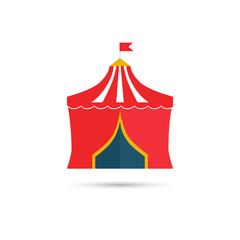Color circus dome icon
