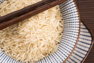 basmati rice in a bowl
