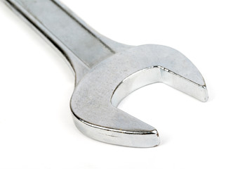 Some metal wrench closeup. On white background