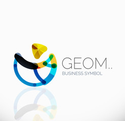 Logo, linear abstract geometric icon