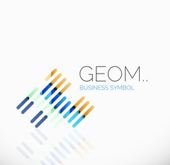 Logo, linear abstract geometric icon