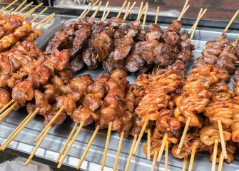Grilled chicken skewers
