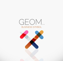 Logo, linear abstract geometric icon