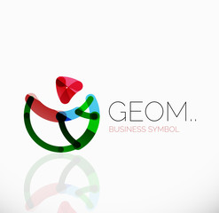Logo, linear abstract geometric icon