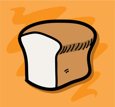 vector drawing in doodle style bread. simple line drawing of bread,  pastries. black and white illustration 10403157 Vector Art at Vecteezy