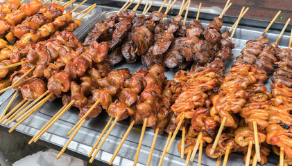 Grilled chicken skewers
