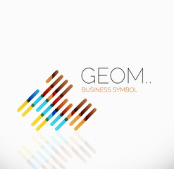Logo, linear abstract geometric icon