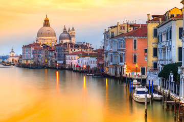 Grand Canal and Basilica Santa Maria della Salute, Venice, Italy