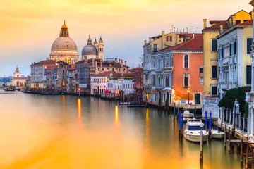 Foto auf Glas Grand Canal and Basilica Santa Maria della Salute, Venice, Italy © Luciano Mortula-LGM