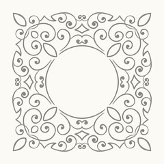 Elegant luxury retro floral frame.