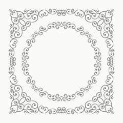 Elegant luxury retro floral frame.