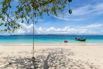 Tropical beach beautiful sea and blue sky at Similan island