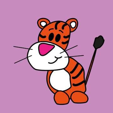 Tiger drawing for kids