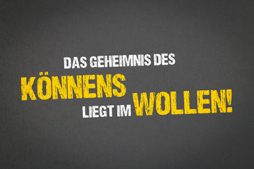 können und wollen!
