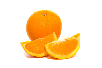 Orange with segments on a white background
