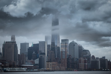 Fototapeta na wymiar storm in Manhattan.