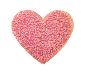 Valentine Heart Shaped Cookie with Sugar Sprinkles