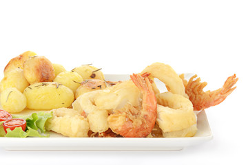 frittura con patate al forno