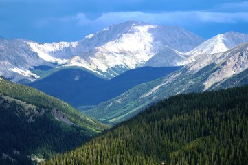 View from Independence Pass on the Continental Divide in Colorado, USA