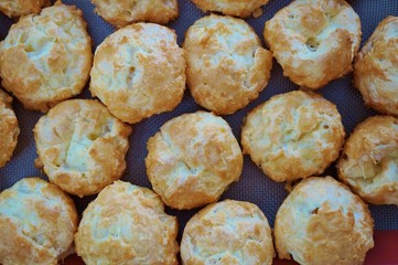 French gougere cheese puffs