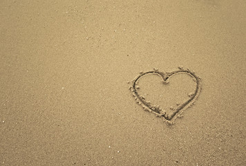 heart on sand