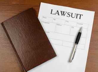 the form of the lawsuit is on the table