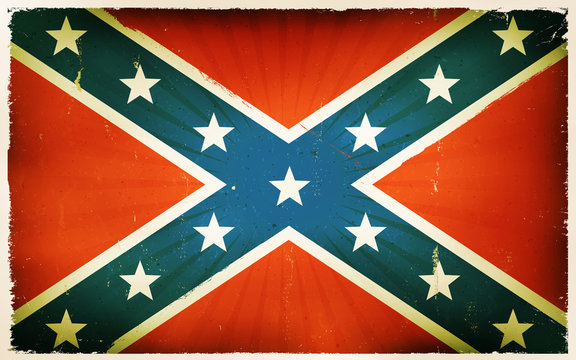 Vintage American Confederate Flag Poster Background